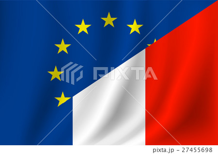 Euフランス国旗のイラスト素材