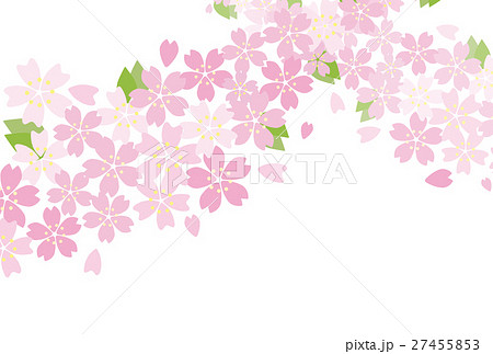 桜と葉模様のイラスト素材 27455853 Pixta