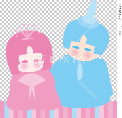 おひなさま ピンク水色 おひなさま ピンク水色 27456331