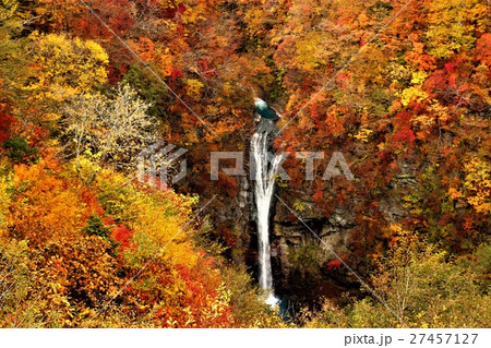 那須高原紅葉の駒止めの滝 27457127