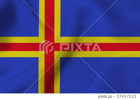 Aland national flag 3D illustration symbol. 27457223