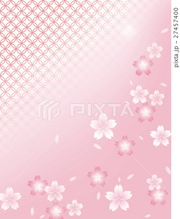 桜 和柄 伝統模様のイラスト素材