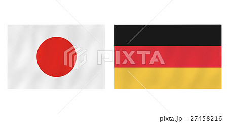 日本 ドイツ 国旗 のイラスト素材