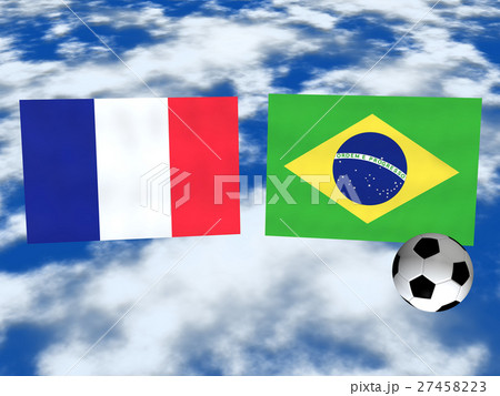 サッカー対戦国(フランスVSブラジル) サッカー対戦国(フランスVSブラジル) 27458223