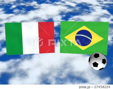 サッカー対戦国(イタリアVSブラジル) サッカー対戦国(イタリアVSブラジル) 27458224
