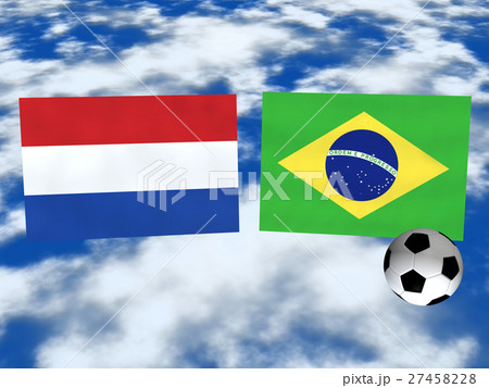 サッカー対戦国(オランダVSブラジル) サッカー対戦国(オランダVSブラジル) 27458228