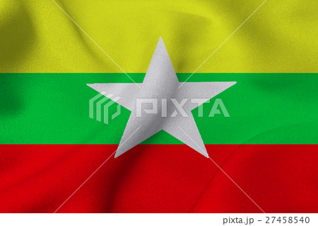 Myanmar national flag 3D illustration symbol, Myanmar national flag 3D illustration symbol, 27458540