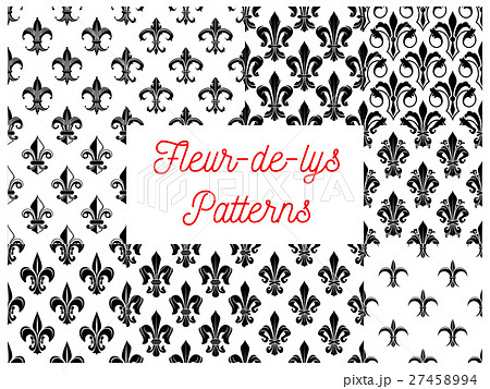 Fleur-de-lis floral seamless pattern background 27458994
