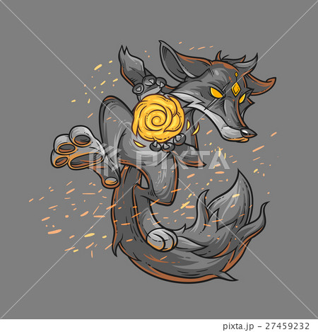 Vector illustration of a fire fox. 27459232