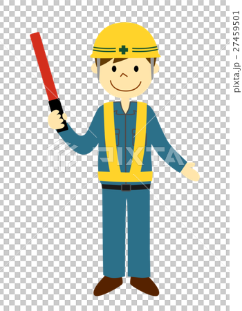 交通誘導をする男性 交通誘導をする男性 27459501