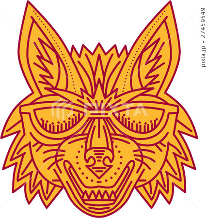 Coyote Head Sunglasses Smiling Mono Line Coyote Head Sunglasses Smiling Mono Line 27459549