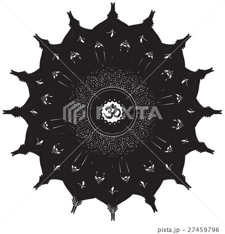 Vector background round Yoga mandala. 27459796