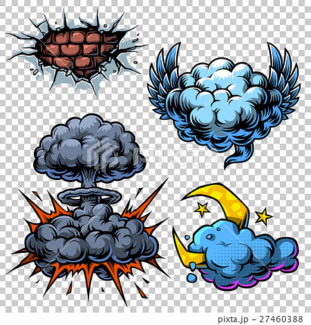 set of color comics icons. 27460388