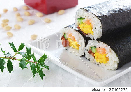 恵方巻　恵方巻き　節分　巻き寿司　太巻き 27462272