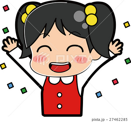万歳する女の子のイラスト 27462285