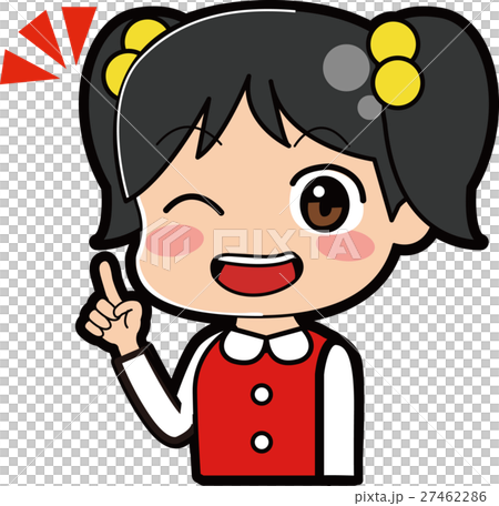 指をさす女の子のイラスト 指をさす女の子のイラスト 27462286