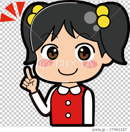 指をさす女の子のイラスト 27462287