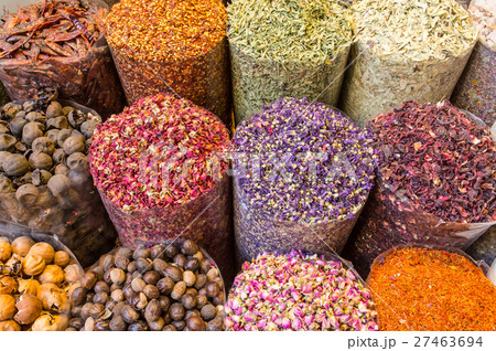 Spices and herbs being sold on Morocco traditional 27463694
