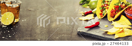 Mexican nachos chips and tacos Mexican nachos chips and tacos 27464133