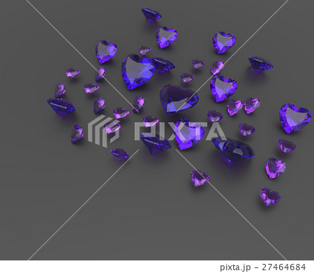 Background with purple gemstones. 3D illustration Background with purple gemstones. 3D illustration 27464684