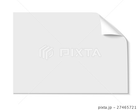 Sheet of paper with curl corner isolated on white 27465721