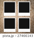 blank photo frame on brown wood plank background 27466143