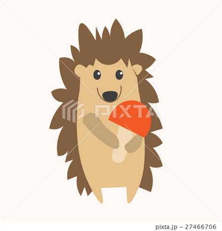 Cartoon Cute Hedgehog. Vector 27466706