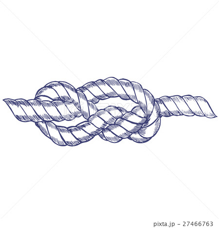Sea Knot Rope Hand Draw Sketch. Vector 27466763