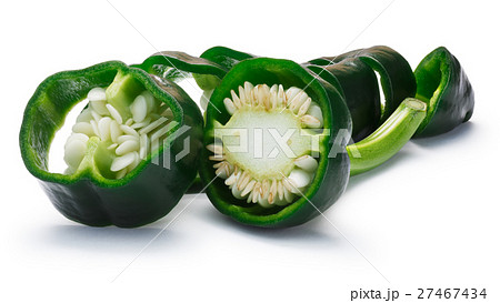Sliced Poblano (Ancho) pepper, paths 27467434