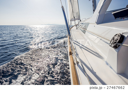 sail vessel surfing on the sea 27467662