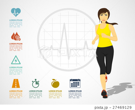 running woman infographic 27469129
