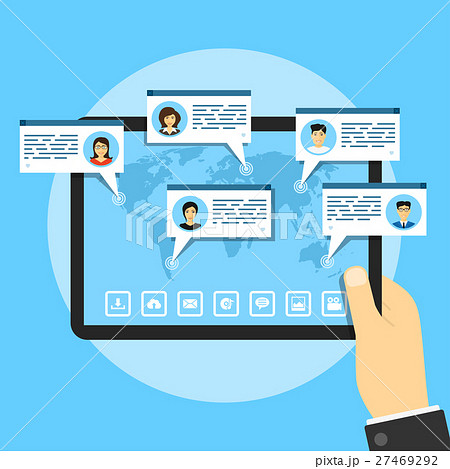 social network concept 27469292