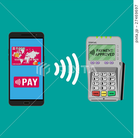 Nfc payment flat design style Nfc payment flat design style 27469697