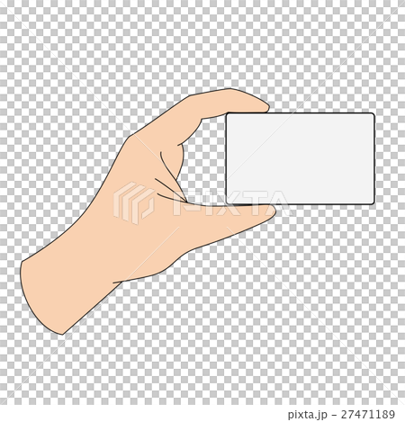 カードを持つ手_無地 27471189