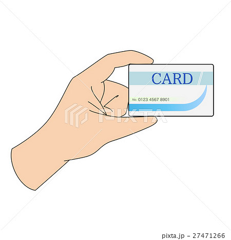 カードを持つ手_カード絵付き 27471266