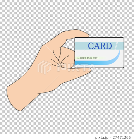カードを持つ手_カード絵付き 27471266