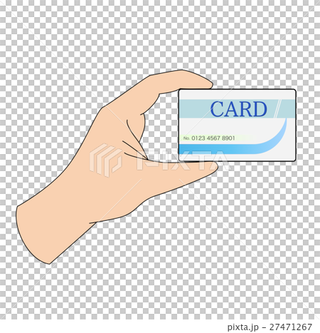 カードを持つ手_カード絵付き 27471267