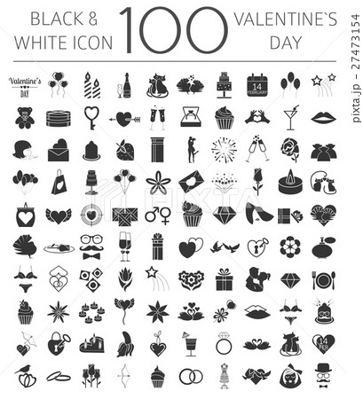 Valentine`s day icon set. Romantic design elements 27473154