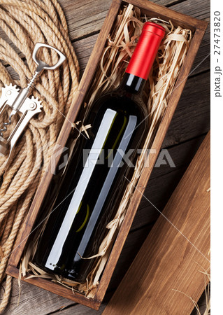 Red wine bottle in box Red wine bottle in box 27473820