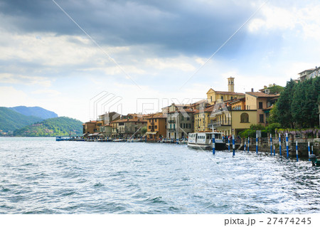 Lake panorama from "Monte Isola", Italy Lake panorama from "Monte Isola", Italy 27474245