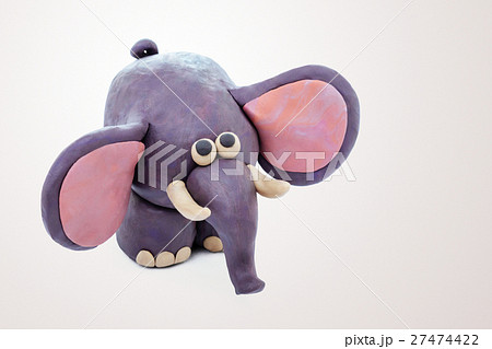 Plasticine cartoon elephant 27474422