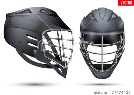 Black Lacrosse Helmet set 27474426