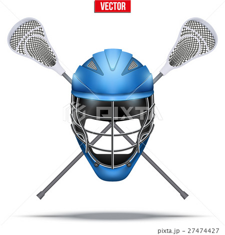 Lacrosse sticks and helmet Label 27474427