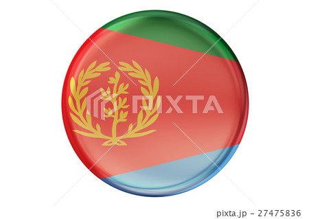 Badge with flag of Eritrea, 3D rendering 27475836