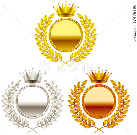 メダル 王冠 のイラスト素材