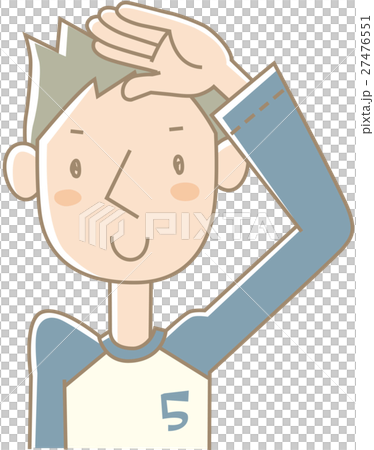 遠くを見渡す若い男性(紺) 遠くを見渡す若い男性(紺) 27476551