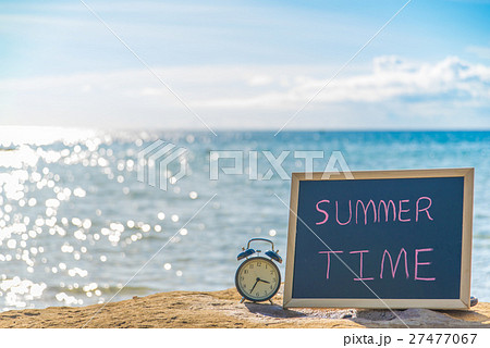 Summer time on black board Summer time on black board 27477067