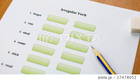 english exercise and pencil on table english exercise and pencil on table 27478052