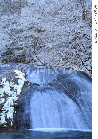 冬の釜淵の滝 27478096