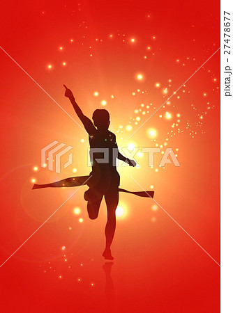 マラソンゴールのイラスト素材